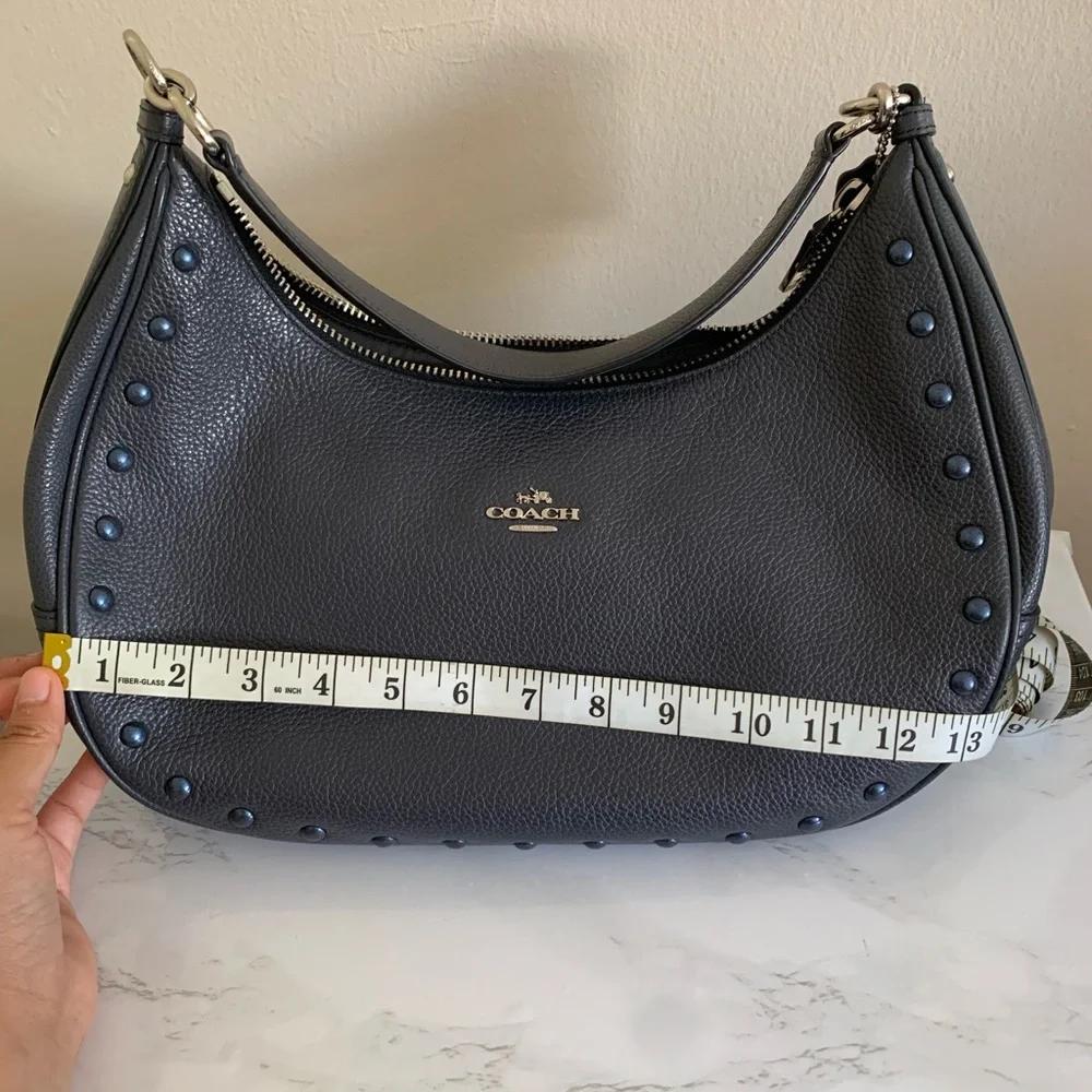 Coach Harley Hobo Blue Leather Cross Body Bag - Picture 6 of 8